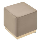 Modway - Tilden Velous de performance carré 17" Rembourré Ottoman - Taupe Natural-Arrivée entièrement assemblée