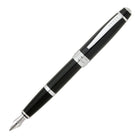 A.T. Cross - Stylo-plume Bailey, noir, plume moyenne-Stylo-plume à encre noire