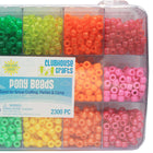 Sulyn - Boîte de perles Pony - 2300 pièces-3 finitions : opaque, transparente et nacré qui fonctionnent parfaitement avec un cordon élastique épais (vendu séparément).