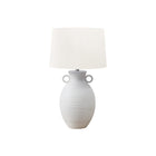Monarch Specialties - Luminaire - 30 po H Lampe De Table - Céramique Blanche - Abat-Jour Ivoire / Crème - Transitionnel-Illuminez votre espace avec cette lampe de table chic de 30 pouces de haut, dotée d'une élégante base en céramique blanche à la finition finement nervurée et texturée, accentuée par des poignées rondes de chaque côté, et d'un abat-jour contemporain en tissu ivoire, parfait pour créer une ambiance accueillante dans un salon, une chambre à coucher ou un bureau à domicile de style transitionn