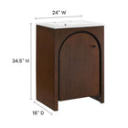 Modway - Appia 24" Vanette de salle de bain - Blanc noyer-Découpe de plomberie