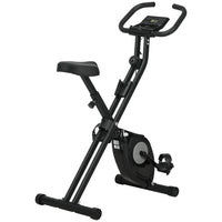 Soozier - Vélo d’exercice pliable avec résistance magnétique réglable à 8 niveaux-Le vélo d’exercice droit X-design offre une amplitude complète de mouvements pour les entraînements du corps