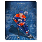 Connor McDavid 16x20 sur toile Collage Oilers-V - Toile encadree - 16" x 20"-Impression sur toile de qualité supérieure avec bordures enveloppées