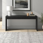 Hudson&Canal - Console rectangulaire cannelée Lawrence de 162,5 cm de large, finition grain noir-Nettoyer avec un chiffon doux et sec, sans produits chimiques agressifs ni produits de nettoyage abrasifs