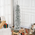 HOMCOM - Arbre de Noël artificiel 5' avec branches réalistes - Vert-Vaporisé de neige artificielle pour donner un aspect hivernal 