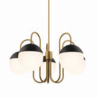 Modway - Stellar 5-Lumière Lustre - Laiton satin opale-Bras métalliques en planée