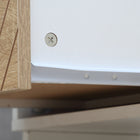 HOMCOM - table de chevet moderne avec tiroir et étagère de rangement - blanc-Fabriqué en panneaux de particules avec des pieds solides en métal pour une utilisation quotidienne fiable