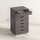 Vinsetto - Classeur mobile pour documents format lettre/A4 avec tiroirs et roulettes - gris-Conception anti-basculement pour garantir qu'il ne tombera pas 
