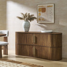 Modway - Radcliffe 63" cannelé Armoire buffet de buffet in Noyer-Étagères intérieures ajustables