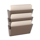 Deflecto - Porte-document incassable  - 3 pochettes - format lettre - fumée - paquet de 3-Classeur mural