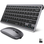 Delton - Ensemble clavier et souris sans fil portable/de voyage/compact N35 - argent-Notre ensemble souris et clavier est équipé à la fois de la technologie Bluetooth pour plus de commodité et d'un dongle USB à appairage automatique 2,4 GHz pour une connexion fiable.