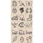 Hero Arts Tampons Nature Encre et Tampon - Lot de 18-18 mini timbres en bois