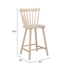 Zuo - Tyce Tabouret de comptoir - Naturel - Ensemble de 2-7