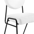 Modway - Craft Tissu rembourré Fauteuils d’accompagnement à manger - Noir Blanc-9