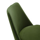 Modway - Lippa Salle à manger pivotante Performance Velvet Fauteuil d’appoint - Vert mousse blanche-9