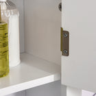 HOMCOM - Armoire murale de salle de bain avec étagère réglable et 2 portes pour couloir - blanc-Surface facile à nettoyer