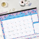 Blueline - 2027 Calendrier sous-main mensuel coloré - 12 mois - de janvier à décembre - 22 po x 17 po - floral - bilingue-Feuilles reliées en haut, perforées pour un détachement facile