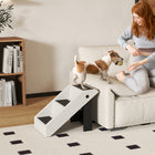 PawHut - Escalier pour chiens de petite taille - rampe pour animaux pliable 14,5 po H avec 3 marches-La surface antidérapante sur chaque marche assure la sécurité de votre animal lors de la montée 