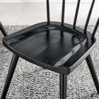 Modway - Sutter Fauteuil d’appoint de salle à manger Ensemble de 2 - Noir-Capsules de pied non marquées