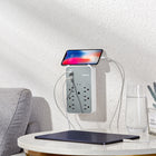ShoppingAll - Huntkey multiprise murale avec parasurtenseur, 6 prises et 3 ports USB-Comprend une protection contre les surcharges et un interrupteur de sécurité à double coupure pour une utilisation quotidienne plus rassurante