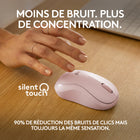 Logitech - M240 Silent Souris sans fil - Rose-Longue durée de vie de la batterie : Jusqu’à 18 mois d’autonomie avec la fonction de mise en veille automatique économe en énergie permettant d’espacer les changements de piles (2)