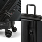 Bugatti -  Nashville - Bagage d'enregistrement rigide de 25 -6 po - Noir-Roues multidirectionnelles doubles (8 roues) - 360°