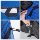 Outsunny - Abri De Pêche Sur Glace Pour 4 Personnes - Tente De Pêche Sur Glace Pop-Up - Bleu-Conçu pour 3 à 4 personnes 
