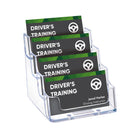 Porte–cartes professionnelles de Deflecto, 4 compartiments, transparent-Quatre compartiments