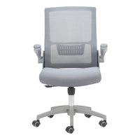 Zuo - Pater Chaise de bureau - Gris-Maille respirante favorisant circulation de l’air et confort prolongé