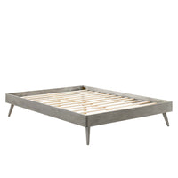 Modway - Margo Bois Cadre de lit plateforme Queen, Gris-Cadre de lit plateforme Queen