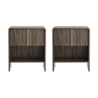 Manhattan Comfort - Table de nuit contemporaine Novara 22" à 1 tiroir - Noyer Jacobean-Design compact et fonctionnel idéal pour les chambres, les chambres d'amis ou les petits espaces