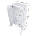 Manhattan Comfort - Placard de rangement moderne Hopkins 29,61 po à 4 étagères - Blanc-Comprend 4 larges étagères avec fonctionnalités réglables