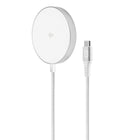 LOGiiX Piston Connect Qi2 Rondelle de chargement - Blanc-Chargeur magnétique sans fil rapide alimenté par la technologie officielle Qi2