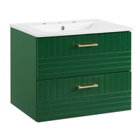 Modway - Daybreak 24" Vanette de salle de bain - Vert Blanc-MEUBLE DE SALLE DE BAIN CONTEMPORAINE - Doté d’un design épuré et d’une quincaillerie en métal doré, ce meuble intègre un style contemporain à votre espace de salle de bain