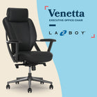 La-Z-Boy - Fauteuil de bureau exécutif Venetta - Noir-Ce produit respecte les normes de l’industrie BIFMA en matière de sécurité et de durabilité