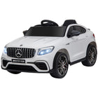 Aosom - voiture électrique pour enfants 12v, mercedes benz amg glc63s coupe - blanc-Les ports USB et carte TF sont disponibles pour supporter la musique au format MP3 