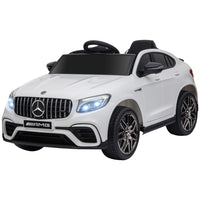 Aosom - voiture électrique pour enfants 12v, mercedes benz amg glc63s coupe - blanc-Les ports USB et carte TF sont disponibles pour supporter la musique au format MP3 