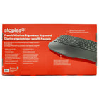 Staples - Clavier ergonomique sans fil Tech - Noir - Francais-Connectivité USB et sans fil 