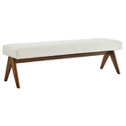 Modway - Lyra 63" Boucle Tapis Banc - Boucle ivoire-Tissu boucle Tissu Rembourrage