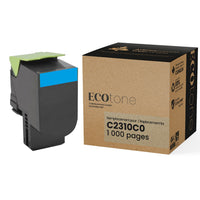Ecotone - Lexmark C2310C0 Toner remanufacturé - Cyan 1K-Couleur: Cyan