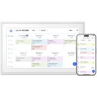 Aluratek - Calendrier numérique intelligent WiFi de 10,1" et cadre photo avec écran tactile et 32 Go de mémoire intégrée-Vos photos seront affichées sur l’écran IPS LCD en résolution 1280 x 800. Vivez une clarté HD 1080p incroyable dans des couleurs riches et vibrantes au format idéal 16:10.