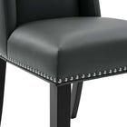 Modway - Baron Cuir végane Chaise à manger - Gris-8