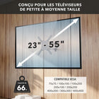 Mount-It! - Support mural à mouvement complet pour écrans de 23 à 55 pouces-Sangles Velcro incluses pour la gestion des câbles