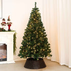 MotionGrey - Arbre de Noël artificiel - Sapin de 6 pieds avec branches articulées et lumières LED chaudes - Vert-10