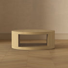 Manhattan Comfort - Table basse ronde contemporaine Alure 36" - Chêne naturel-Assemblage à domicile requis Tout le matériel inclus