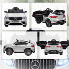 Aosom - voiture électrique pour enfants 12v, mercedes benz amg glc63s coupe - blanc-Double moteur 12V pour une conduite puissante et une autonomie de 1h en charge complète 