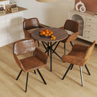 Homy Casa - Table de Conférence Ronde Multifonctionnelle de 31,5 po - Noyer-Assemblage facile en seulement 10-15 minutes avec tous les outils et instructions nécessaires inclus