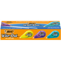 BIC - Wite-Out Mini-ruban correcteur de marque - blanc - ruban résistant à la déchirure - Paquet de 12-Ce qui est inclus : Un paquet de 12 rubans correcteurs BIC Wite-Out Mini