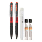 Pentel - Ensemble de 2 crayons Q-Erase 0,5 mm avec mines de rechange et efface.-Q-Erase est un complément amusant et coloré à la famille des portemines Twist-Erase