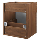 Modway - Render Fixation murale de 18" Armoire de toilette de salle de bain (lavabo non inclus) - Noyer blanc-7